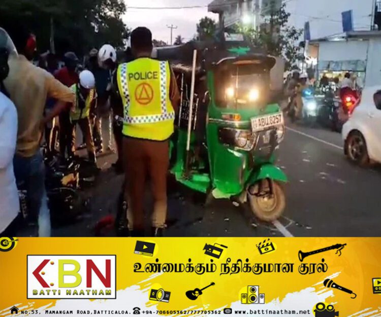 மட்டு களுவாஞ்சிக்குடி பிரதான வீதியில் விபத்து; இருவர் படுகாயம்!