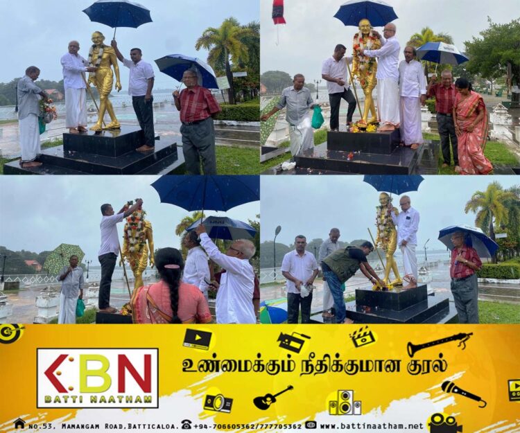 மகாத்மா காந்தியின் 76 ஆவது சிரார்த்த தினம் இன்று மட்டக்களப்பில் அனுஷ்டிப்பு!
