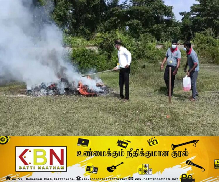300 கிலோவிற்கும் மேற்பட்ட கஞ்சா எரிப்பு!