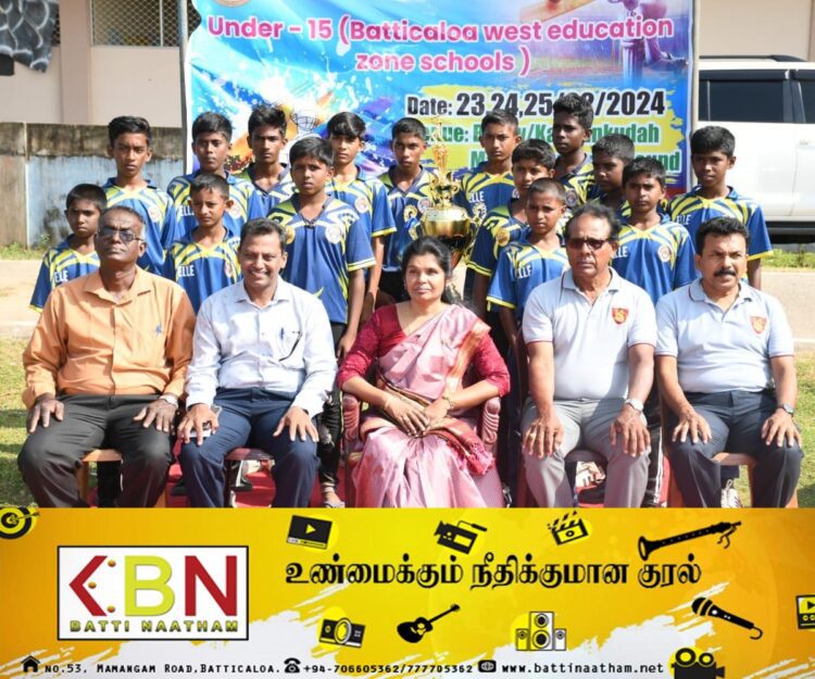 மென்பந்து கிரிக்கெட் சுற்றுப் போட்டியில் கன்னன்குடா மகா வித்தியாலய அணி சம்பியன்!