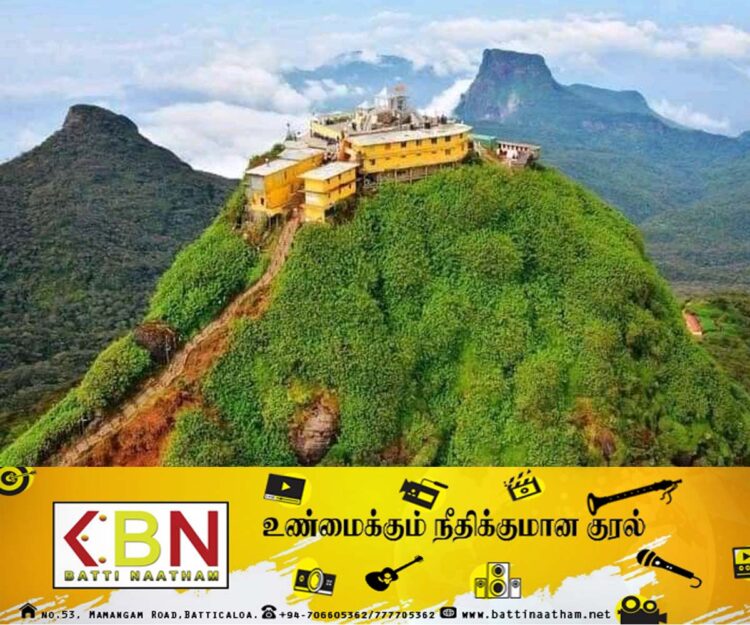 சிவனொளிபாத மலை உச்சியில் இருந்து கீழே குதித்து இளைஞன் மீட்பு!