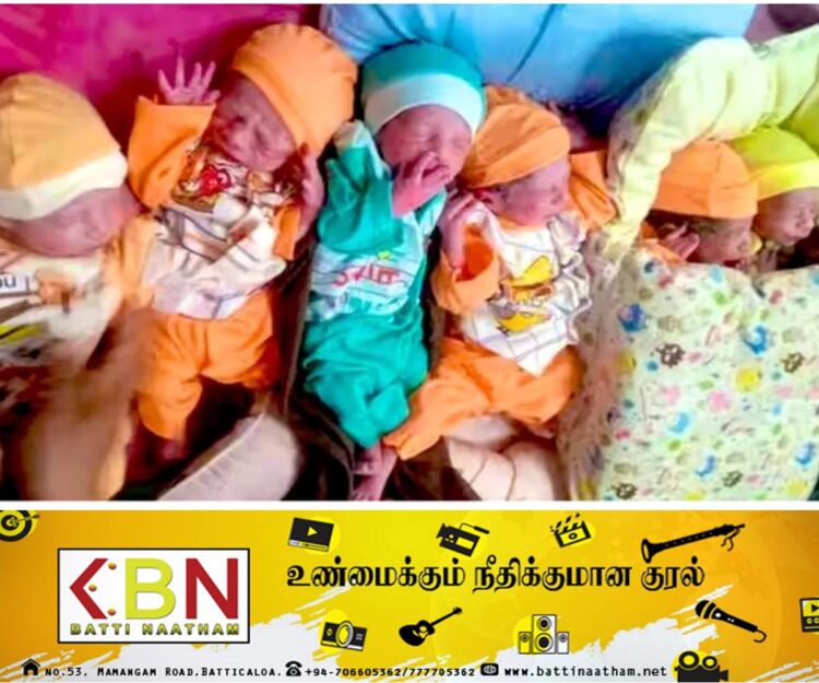 ஒரே பிரசவத்தில் 6 குழந்தைகளை ஈன்ற பாகிஸ்தான் பெண்!