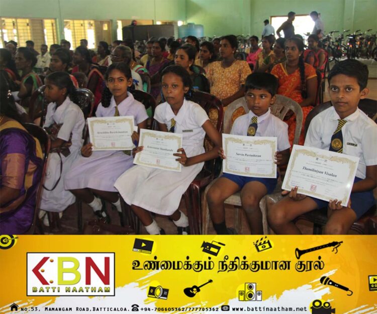 அக்ஷன் யுனிட்டி லங்கா நிறுவனத்தினால் மாணவர்களுக்கு துவிச்சக்கர வண்டிகள் வழங்கி வைப்பு!