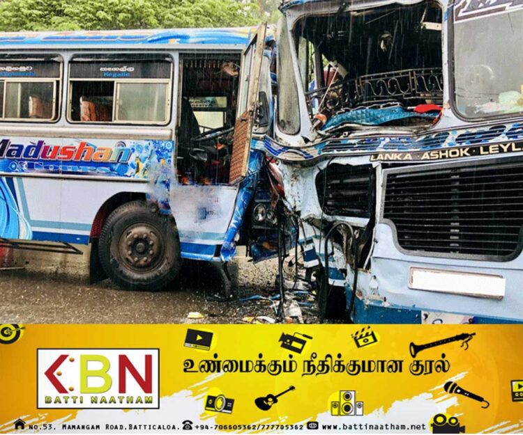 கொட்டபொல பிரதேசத்தில் இரு பேருந்துகள் மோதி விபத்து!
