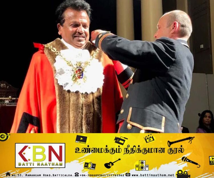 பிரித்தானிய இப்ஸ்விச் நகரின் முதல்வராக இலங்கை தமிழர் பதவியேற்பு!