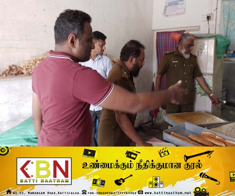 சாய்ந்தமருது உணவகங்களில் திடீர் சோதனை; பாவனைக்கு பொருத்தமற்ற உணவுகள் கைப்பற்றப்பட்டது!