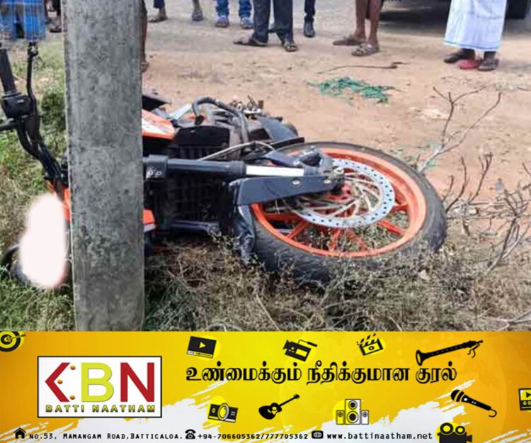 லொறியுடன் மோட்டார் சைக்கிள் மோதி விபத்து; இளைஞன் பலி!