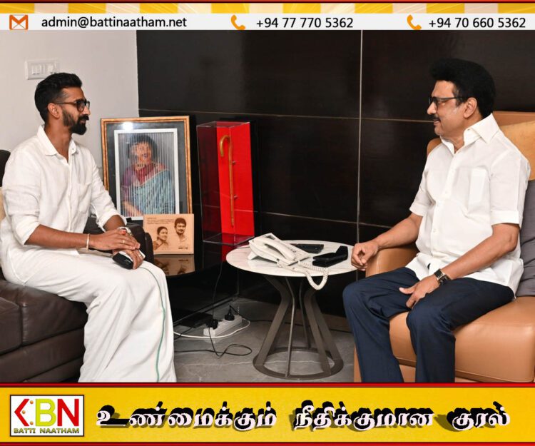 ஜீவன் தொண்டமான்- மு.க.ஸ்டாலின் சந்திப்பு