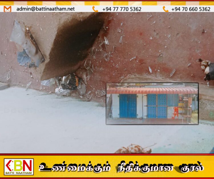 வியாபார நிலையம் ஒன்றின் மீது இனம் தெரியாத நபர்களால் பெட்ரோல் குண்டு தாக்குதல்