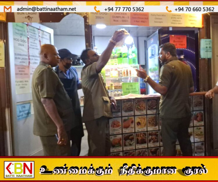 மட்டக்களப்பில் உணவக மற்றும் வர்த்தக நிலைய சோதனையில் 7 பேர் மீது வழக்கு தாக்கல்