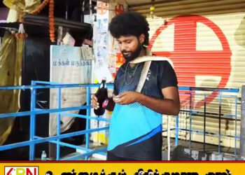 பாம்பை கழுத்தில் சுற்றிக்கொண்டு மதுபான கடைக்கு வந்த இளைஞன்; பாம்பிற்கு பீர் பருக்கியதால் பரபரப்பு