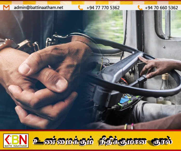 நாவலப்பிட்டியின் வரகாவா பகுதியில் மூடப்பட்ட ரயில் கேட்டை ஆபத்தான முறையில் கடந்ததற்காக பேருந்து சாரதி கைது