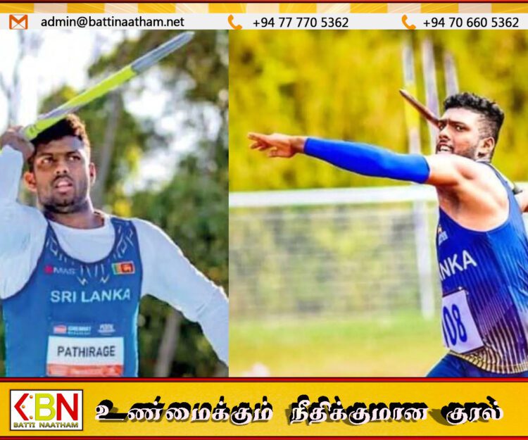 ஆசிய சாம்பியன்ஷிப் ஈட்டி எறிதலில் இலங்கை வீரருக்கு தங்கப் பதக்கம்