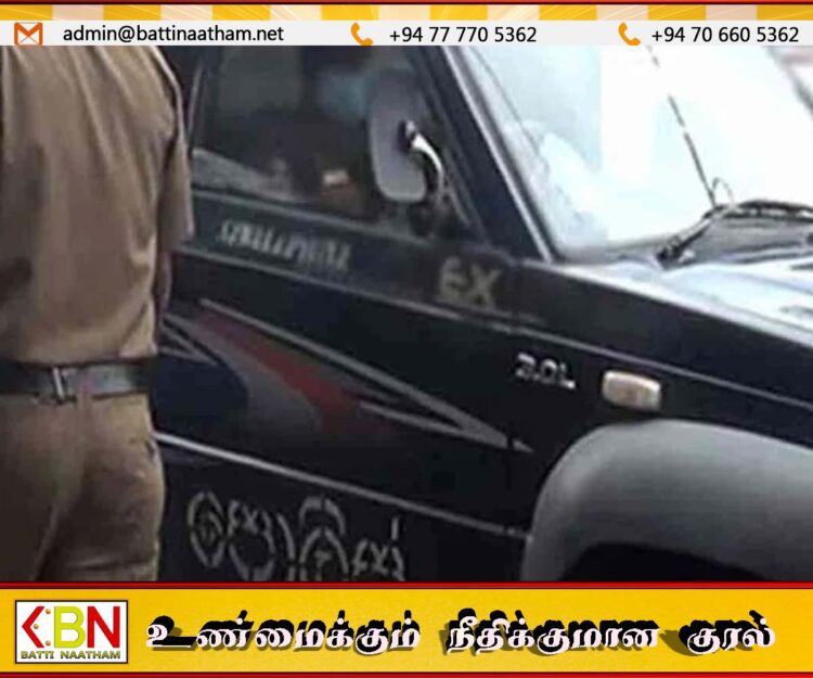பொலிஸ் பொறுப்பதிகாரியை மோதித் தள்ளிய வேன்