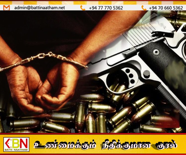 துப்பாக்கி, தோட்டாக்களுடன் நபரொருவர் கைது