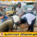 வவுனியாவில் துவிச்சக்கர வண்டிகளுக்கு ஒளியூட்டக்கூடிய ஸ்டிக்கர்களை ஒட்டிய பொலிஸார்