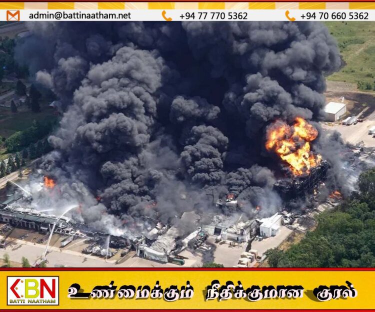 அமெரிக்காவில் தொழிற்சாலை வெடிப்பு; நச்சுப் புகையால் மக்கள் பாதிப்பு