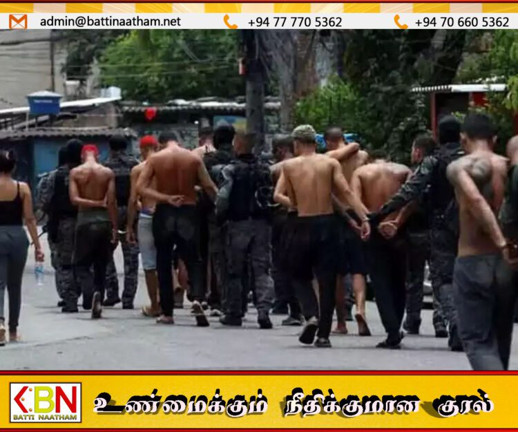 பிரேசிலில் போதைப்பொருள் கும்பலை குறிவைத்து தாக்குதல்; 119 பேர் பலி