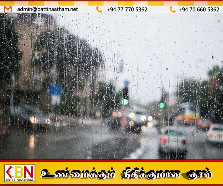 21 ஆம் திகதிக்குப் பின்னர் மழையுடனான வானிலை மேலும் அதிகரிக்கக்கூடும்