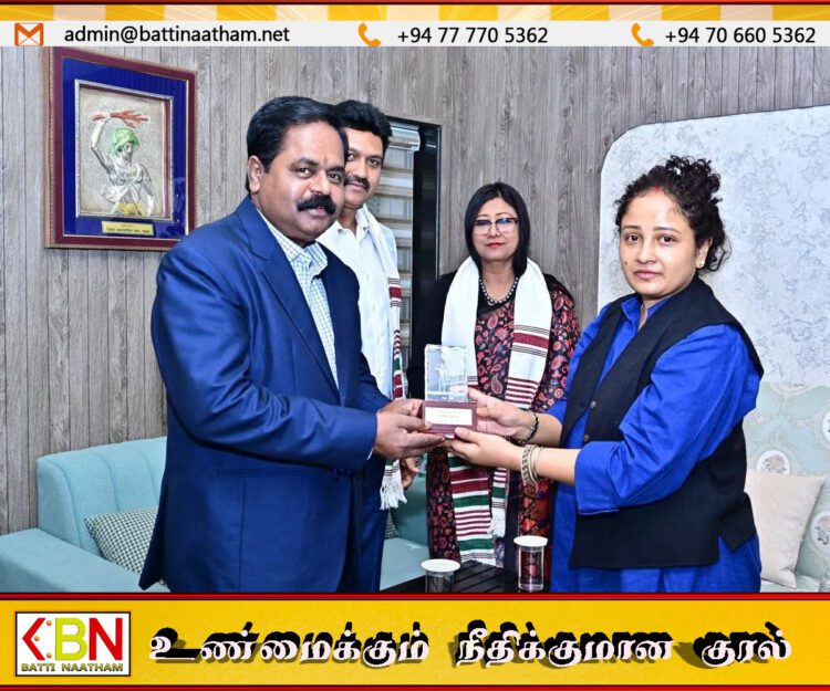 ஜார்க்கண்ட் மாநில முதல் பெண்மணி கல்பனா சொரேன்; சிறிதரன் எம்.பி. சந்திப்பு