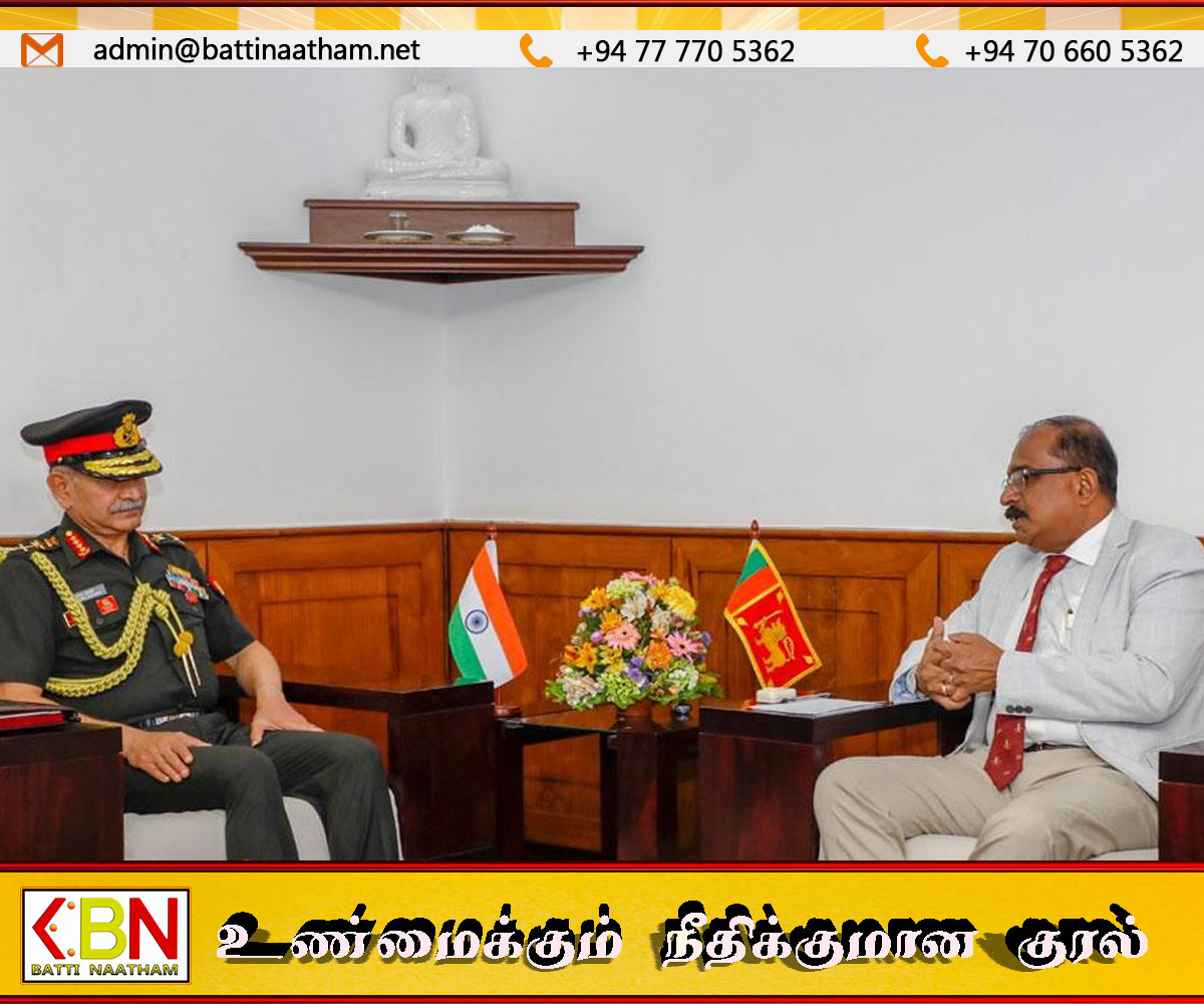 இந்திய இராணுவத் தளபதி மற்றும் பாதுகாப்புப் பிரதியமைச்சர் இடையே சந்திப்பு