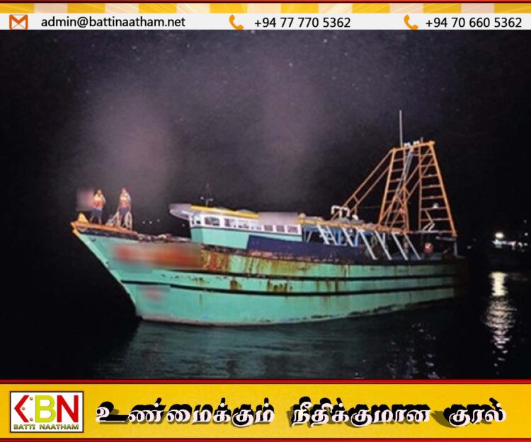 காங்கேசன்துறை கடற்பரப்பு பகுதியில் எல்லை தாண்டி மீன்பிடித்த 25 இந்திய மீனவர்கள் கைது