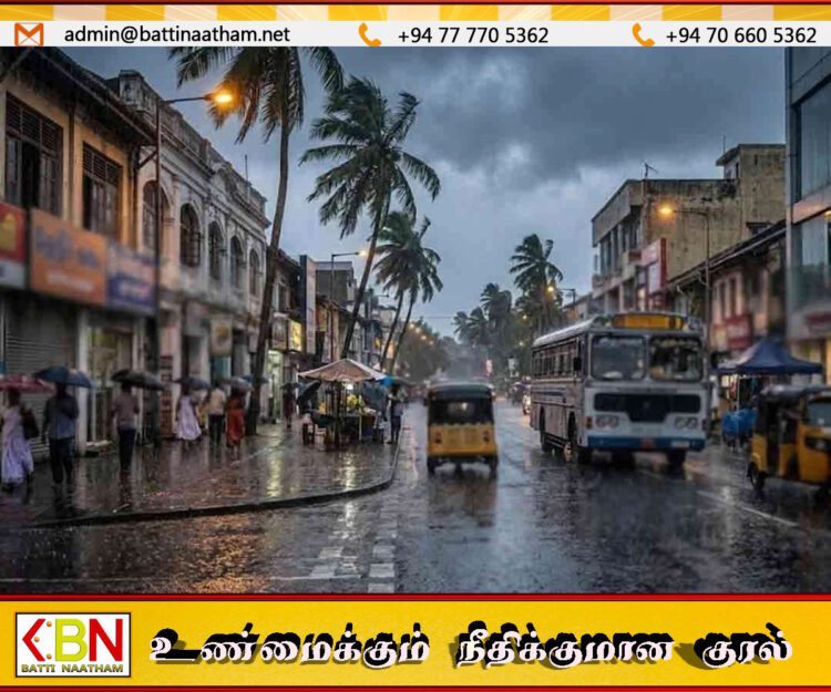 வடக்கு, கிழக்கில் அவ்வப்போது மழை; வளிமண்டலவியல் திணைக்களம்