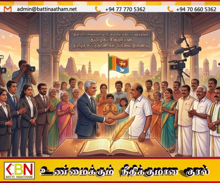 இனப்பிரச்சினைக்கான தீர்வை நோக்கிய பயணத்திற்கு தமிழ்கட்சிகளுடன் தமிழ்ச் சட்டத்தரணிகள் பேரவை இணைவு