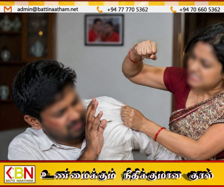 வீட்டு தகராறில் மனைவியின் தாக்குதலில் கணவன் பலி