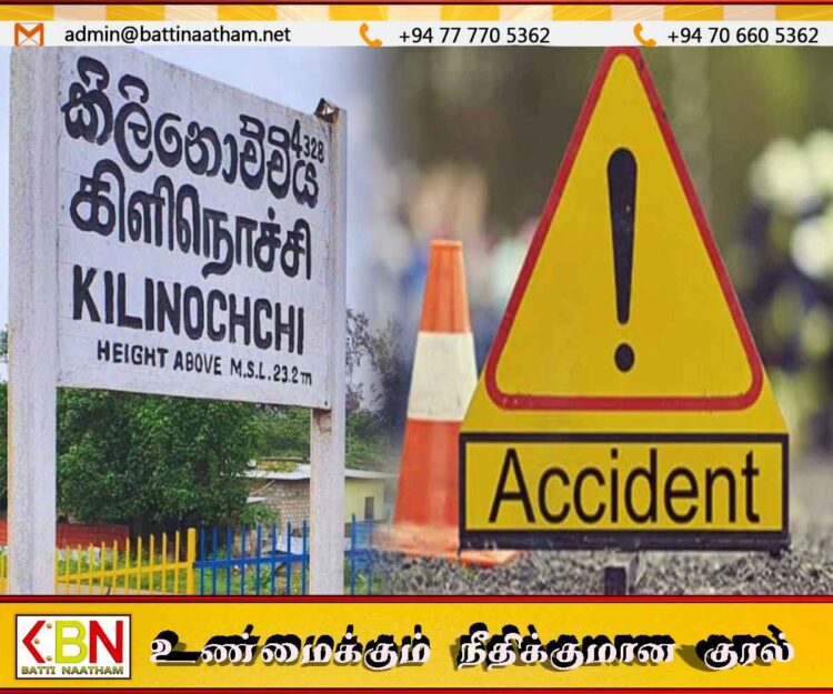 கிளிநொச்சியில் இடம்பெற்ற கோர விபத்தில் ஓய்வுபெற்ற அதிபர் உயிரிழப்பு