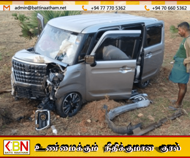 திருகோணமலையில் வேன் விபத்து; இருவர் படுகாயம்