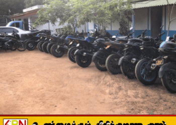 கிளிநொச்சியில் அதிரடி சோதனை; 12 அதிவேக மோட்டார் சைக்கிள்கள் பறிமுதல்!