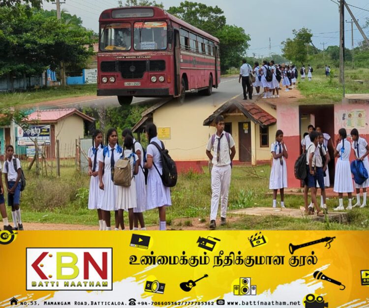 ஏற்றாமல் செல்லும் பேருந்துகள்; வீதிகளில் அந்தரிக்கும் மாணவர்கள்!