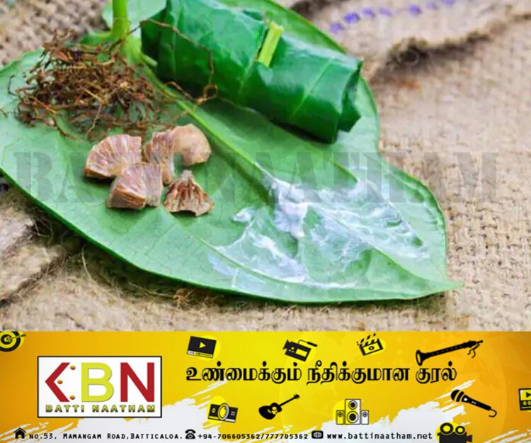 வெற்றிலையுடன் உண்ணும் சுண்ணாம்பில் புற்றுநோயைக்கூறுகள் ;பொதுமக்களுக்கு எச்சரிக்கை!