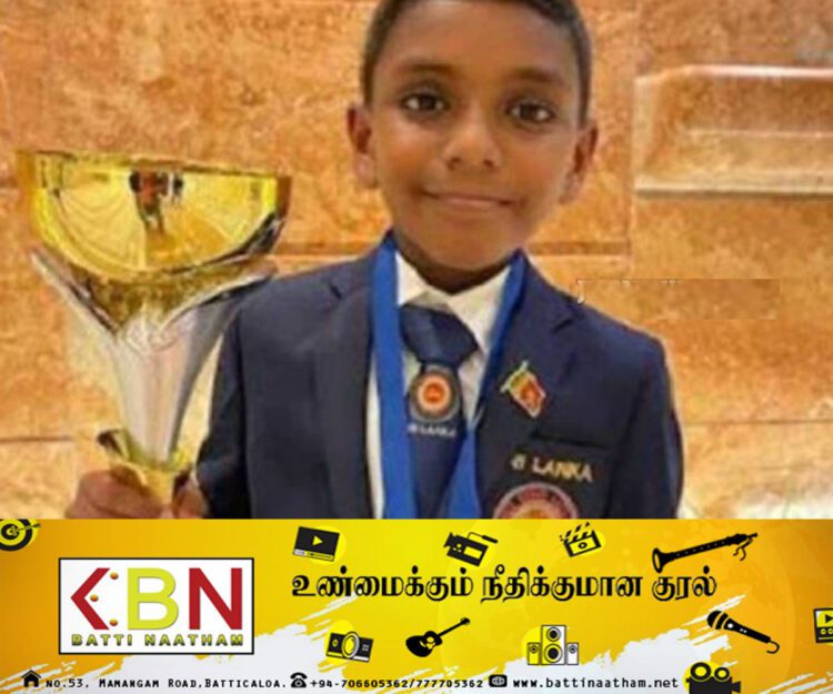 சதுரங்கப்போட்டியில் உலகளவில் தங்கப்பதக்கத்தை வென்ற இலங்கை சிறுவன்!