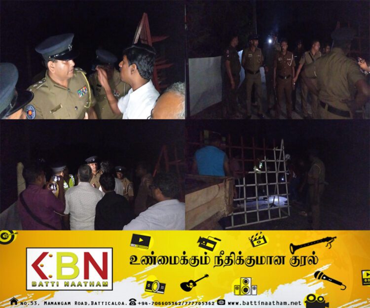 விகாரை தொடர்பில் யாழில் அமைதியின்மை; வீதிக்கு குறுக்கே வாகனத்தைப் போட்டு மரித்த பொலிஸ்!