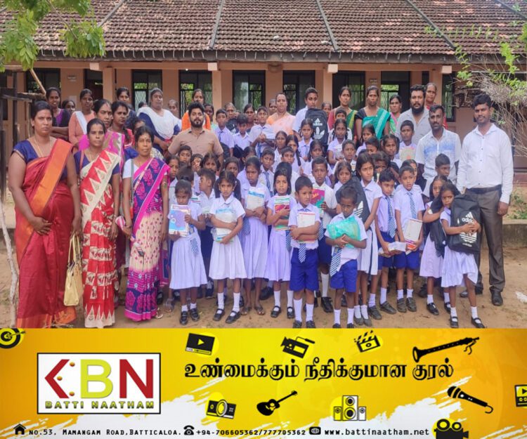 திராய்க்கேணி பாடசாலை மாணவர்களுக்கு இணைந்த கரங்களினால் கற்றல் உபகரணங்கள் வழங்கி வைப்பு!