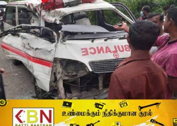 கோர விபத்தில் சிக்கி சிதறுண்டது அம்புலன்ஸ்; சாரதி படுகாயம்!