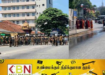 கொழும்பில் ஆர்ப்பாட்டம்; பிக்குகள் மீது நீர்த்தாரை பிரயோகம்!