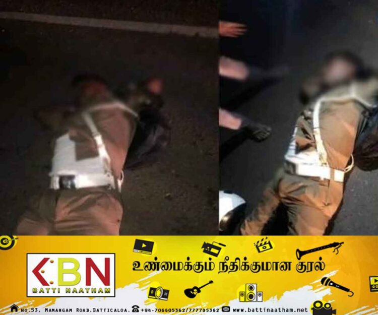 உச்சகட்ட மதுபோதையில் நடுவீதியில் உறங்கிய போக்குவரத்து பொலிஸ்!