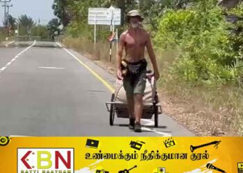 கொழும்பிலிருந்து யாழுக்கு நடைபயணம் மேற்கொண்ட ஆபிரிக்க நாட்டவர்!