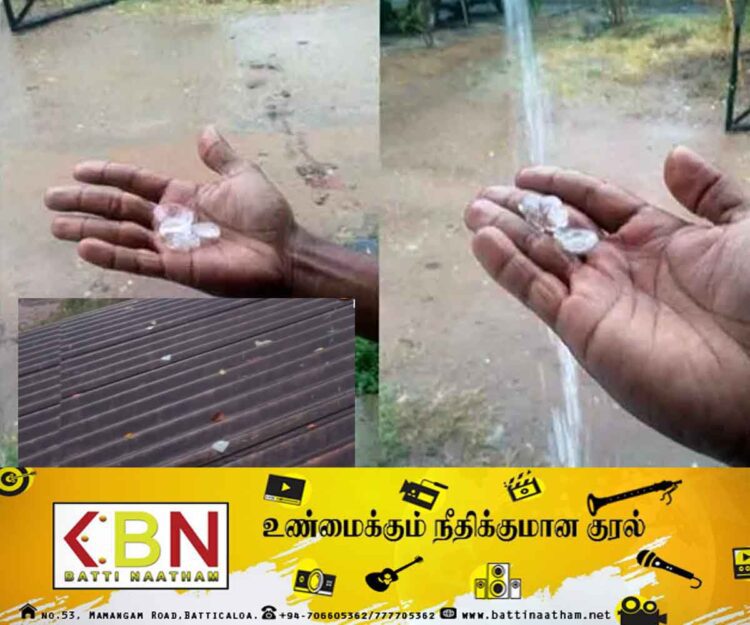 பொலன்னறுவையில் ஐஸ் மழை!