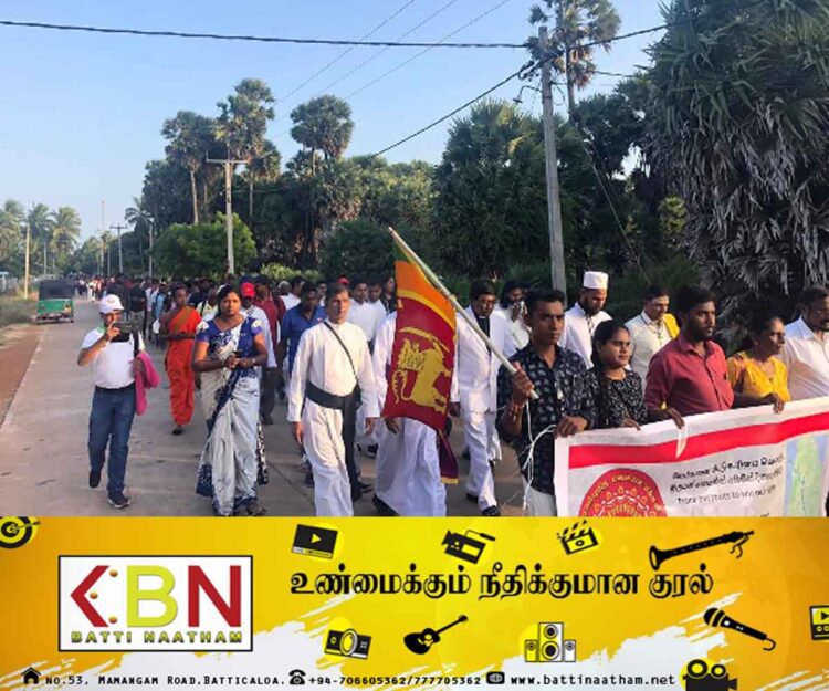 தலைமன்னாரிலிருந்து மாத்தளை நோக்கிய நடைபவனி; மன்னார் மடு வீதியை அடைந்தது!