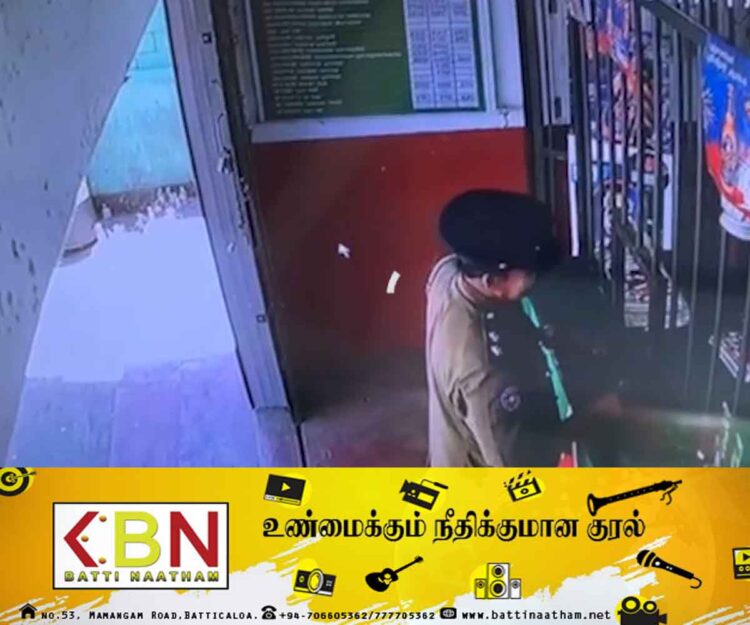மட்டக்களப்பில் கடைகடையாக காவல்துறை சீருடையில் மதுபானத் திருட்டு!