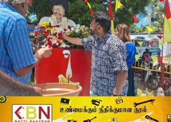 திலீபனுக்கு அஞ்சலி செலுத்திய இசையமைப்பாளர் சந்தோஷ் நாராயணன்!