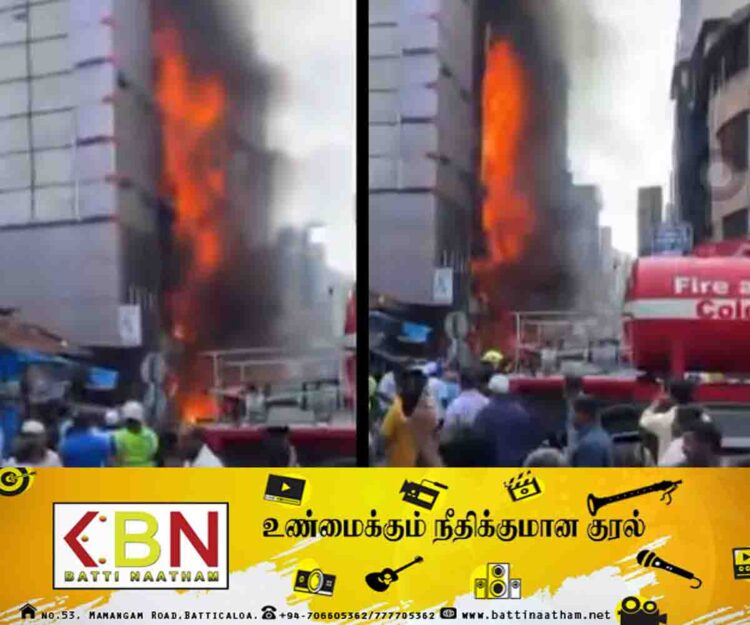 புறக்கோட்டை பகுதியிலுள்ள கடையொன்றில் தீ விபத்து; 17 பேர் வைத்தியசாலையில்!