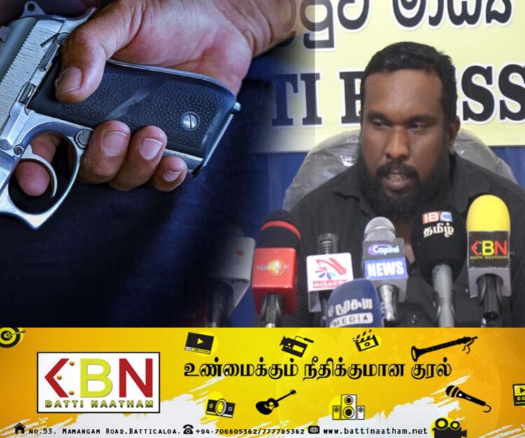 மட்டக்களப்பில் சமூக செயற்பாட்டாளரை ஆயுதமுனையில் அச்சுறுத்திய குழுவினர்!