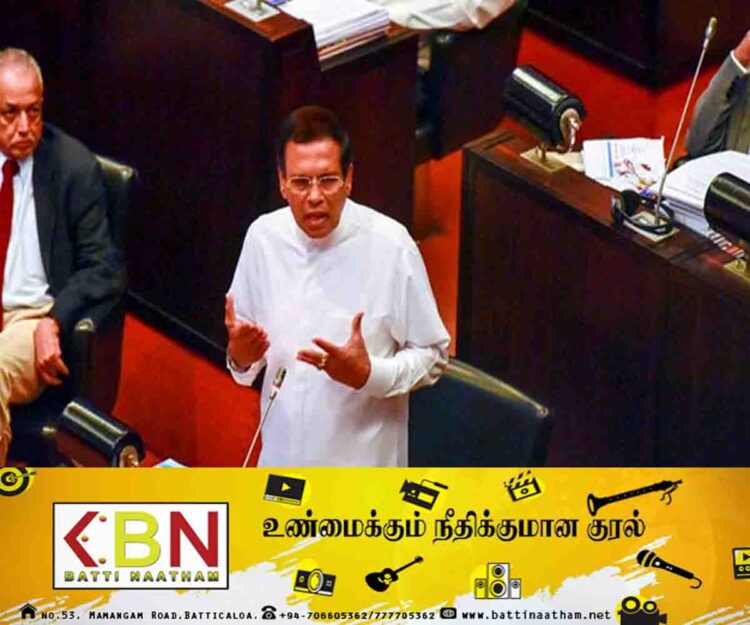 சபையில் தர்மசங்கடத்திற்குள்ளான ஸ்ரீலங்கா சுதந்திரக் கட்சியினர்; மைத்திரி கவலை!