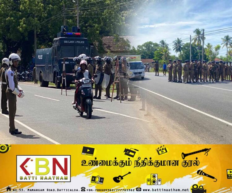 மட்டக்களப்பு செங்கலடி பிரதான வீதியில் குவிக்கப்பட்டுள்ள பொலிஸார்; பாரிய போராட்டத்தை முன்னெடுத்துள்ள பண்ணையாளர்கள்!