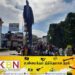 ” சாணக்கியன் இவ்விடத்திற்கு வரவேண்டும்! ” ; மட்டு காந்திபூங்காவிற்கு முன்பாக வீதியில் இறங்கிய பௌத்த பிக்குகளும் சிங்கள மக்களும்!